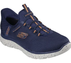 Hands Free Slip-Ins|Athletic Sneakers<SKECHERS Slip-ins Waterproof: Summits - Corbos NAVY / ORANGE