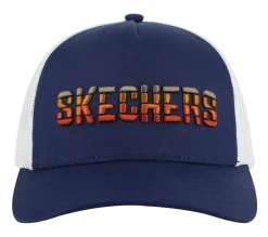 Hats|Accessories<SKECHERS Textured Logo Trucker Hat CHARCOAL / NAVY