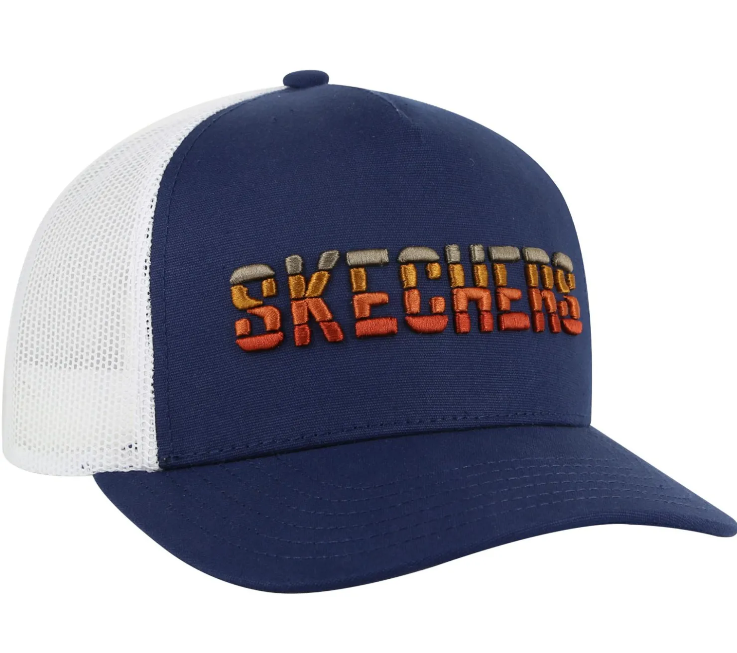 Hats|Accessories<SKECHERS Textured Logo Trucker Hat CHARCOAL / NAVY