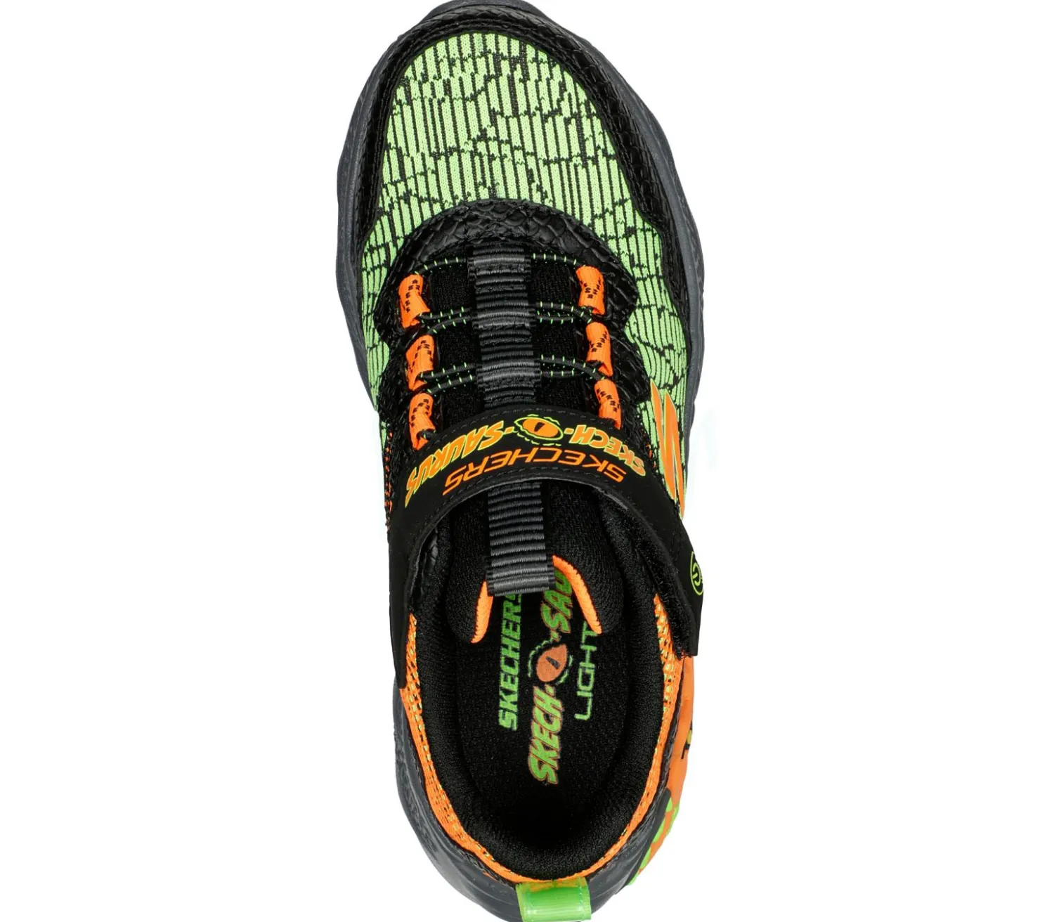 Light-Up|Athletic Shoes & Sneakers<SKECHERS Skech-O-Saurus - Dino-Lights BLACK / ORANGE