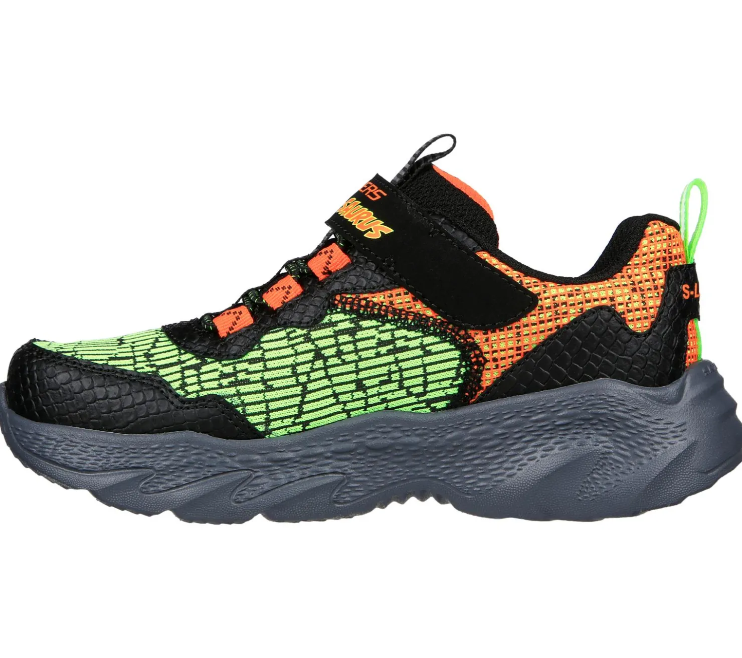 Light-Up|Athletic Shoes & Sneakers<SKECHERS Skech-O-Saurus - Dino-Lights BLACK / ORANGE