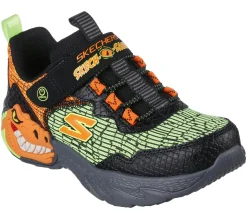Light-Up|Athletic Shoes & Sneakers<SKECHERS Skech-O-Saurus - Dino-Lights BLACK / ORANGE