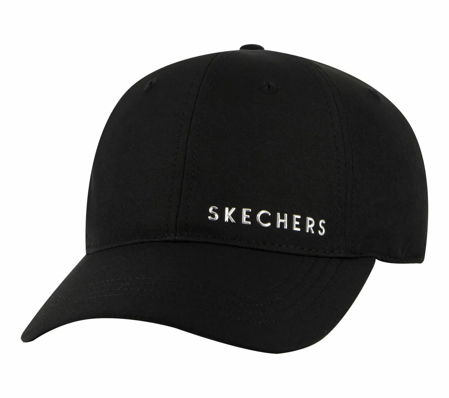 Hats|Accessories<SKECHERS Skech-Shine Foil Baseball Hat BLACK