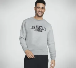 Tops|Tops<SKECHERS Skech-Sweats LA Crew LIGHT GRAY