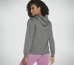 Tops|Tops<SKECHERS Skech-Sweats Shine Hoodie CHARCOAL / SILVER