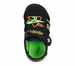 Light-Up|Sandals<SKECHERS S-Lights: Hypno-Flash - Hydro-Fun BLACK / LIME