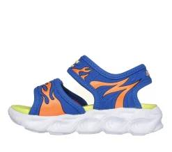Light-Up|Sandals<SKECHERS S-Lights: Thermo-Flash - Heat Tide BLUE / ORANGE