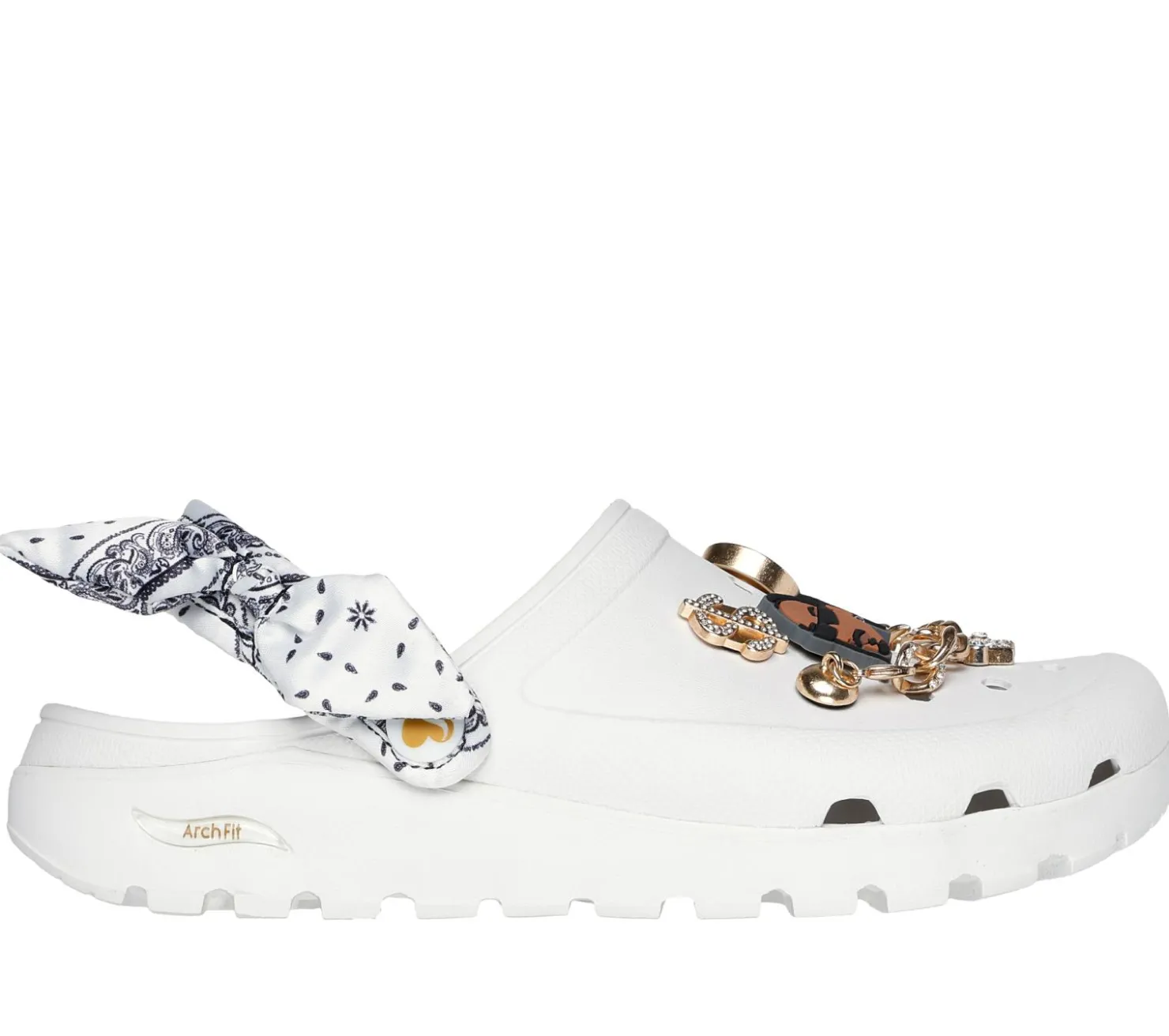 Slip-Ons<SKECHERS Snoop Dogg: Arch Fit Footsteps - Rolling Glitz WHITE
