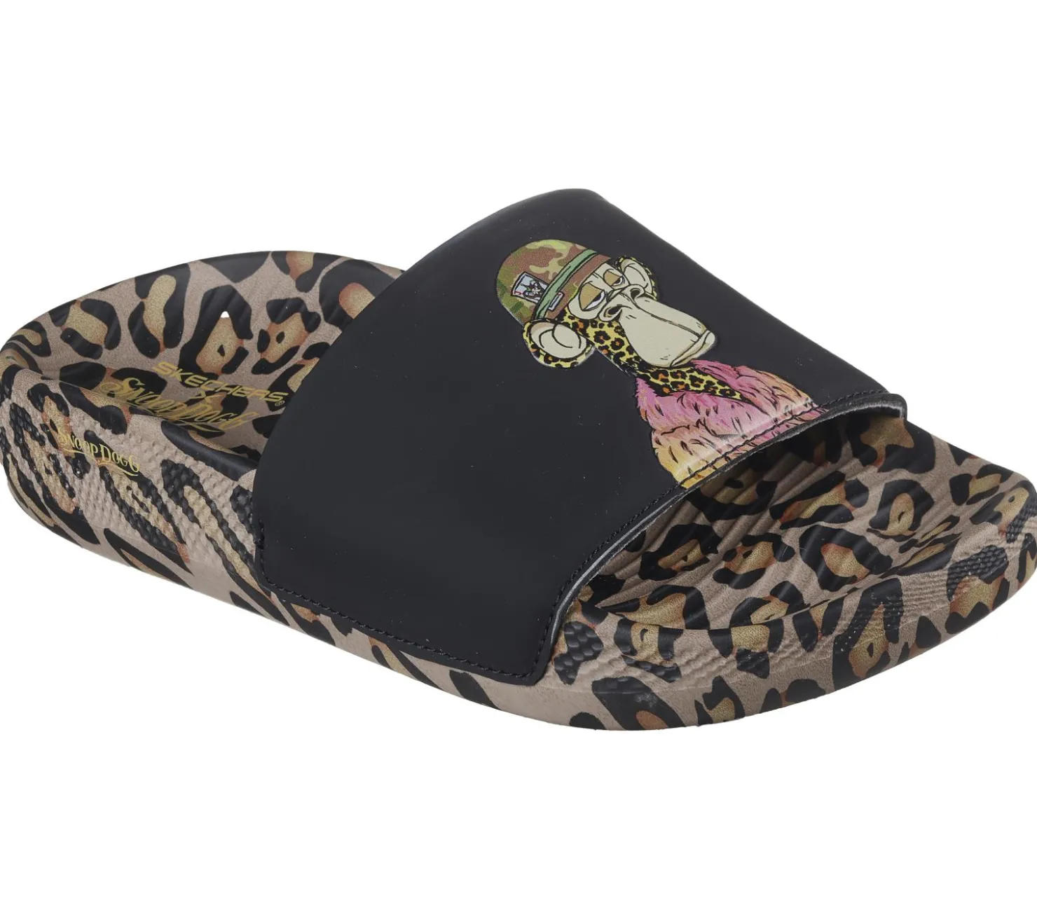 Sandals<SKECHERS Snoop Dogg: Low Slider - Bombay Slide LEOPARD