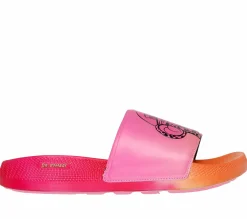 Sandals<SKECHERS Snoop Dogg: Low Slider - Bombay Pop Slide PINK / ORANGE