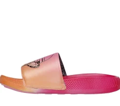 Sandals<SKECHERS Snoop Dogg: Low Slider - Bombay Pop Slide PINK / ORANGE
