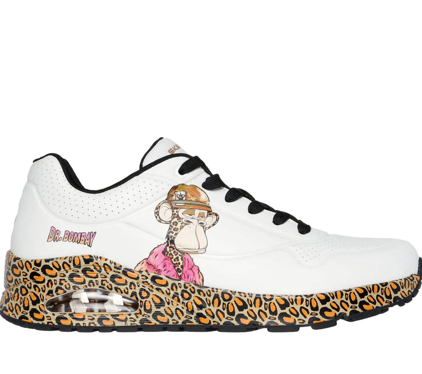 Lace Up|Casual Sneakers<SKECHERS Snoop Dogg: Uno - Dr. Bombay WHITE / LEOPARD