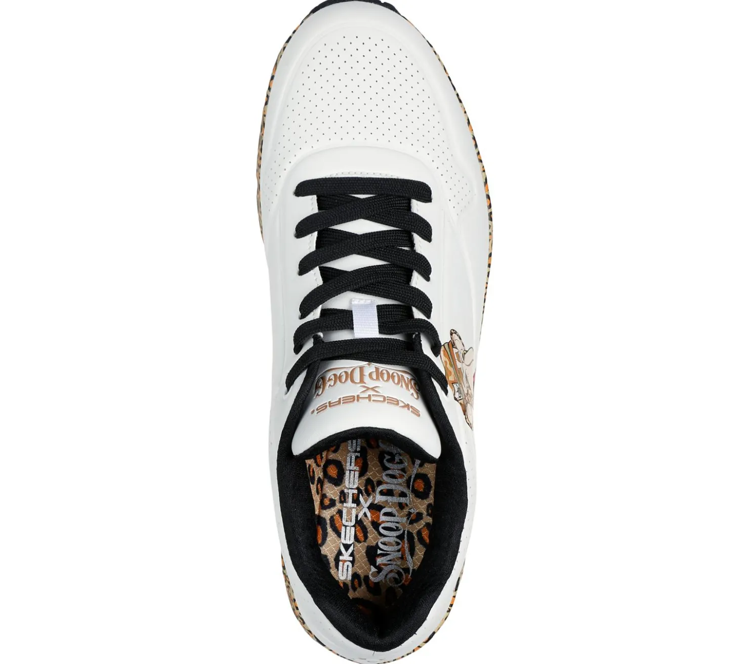 Lace Up|Casual Sneakers<SKECHERS Snoop Dogg: Uno - Dr. Bombay WHITE / LEOPARD