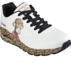 Lace Up|Casual Sneakers<SKECHERS Snoop Dogg: Uno - Dr. Bombay WHITE / LEOPARD