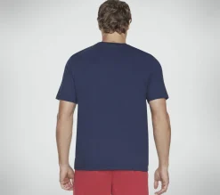 Tops|Tops<SKECHERS Strikethrough Tee NAVY