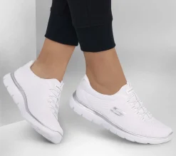 Athletic Sneakers<SKECHERS Summits WHITE / SILVER