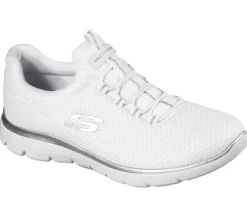 Athletic Sneakers<SKECHERS Summits WHITE / SILVER