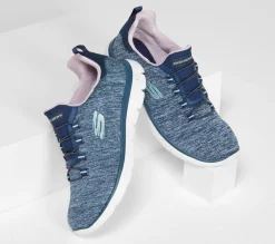 Slip-Ons|Athletic Sneakers<SKECHERS Summits - Quick Getaway NAVY / PURPLE
