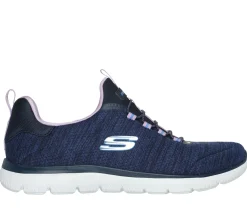 Athletic Sneakers|Slip-Ons<SKECHERS Summits - Fresh Impression NAVY / LAVENDER