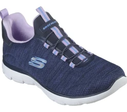Athletic Sneakers|Slip-Ons<SKECHERS Summits - Fresh Impression NAVY / LAVENDER