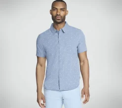 Tops|Tops<SKECHERS The GO WALK Air Printed Short Sleeve Shirt DENIM