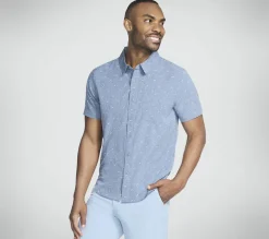 Tops|Tops<SKECHERS The GO WALK Air Printed Short Sleeve Shirt DENIM