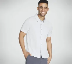 Tops|Tops<SKECHERS The GO WALK Air Short Sleeve Shirt WHITE / TAUPE