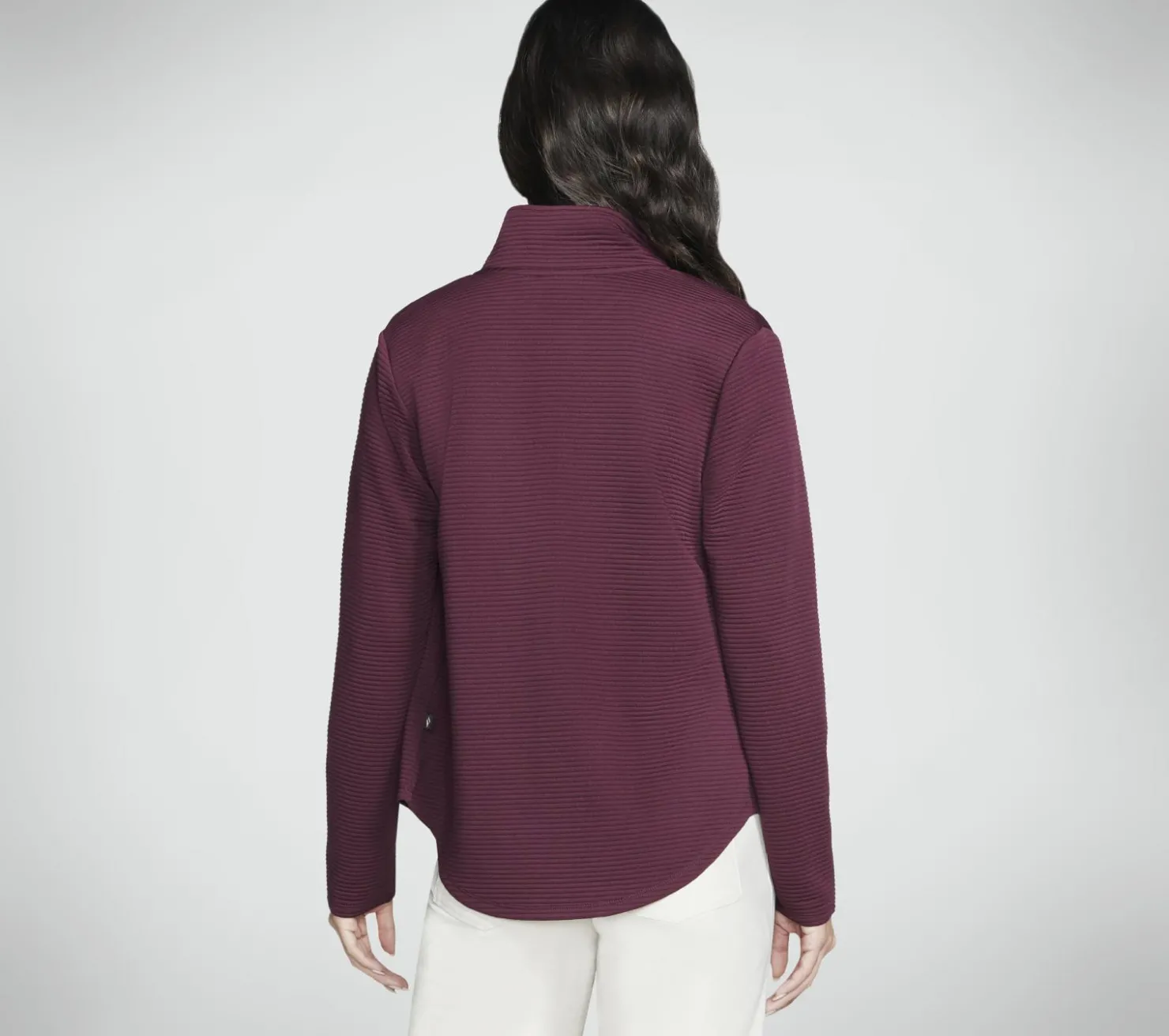 Tops|Tops<SKECHERS The Hoodless Hoodie GO WALK Shine Jacket BURGUNDY / PINK