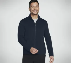 Tops|Tops<SKECHERS The Hoodless Hoodie Ottoman Jacket BLUE / RED