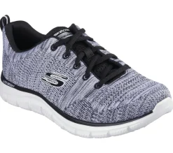 Lace Up|Athletic Sneakers<SKECHERS Track - Daytime Dreamer WHITE / BLACK