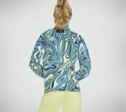 Tops|Tops<SKECHERS Tres-Air 1/4 Zip GREEN / BLUE