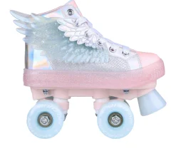 Lace Ups|Athletic Shoes & Sneakers<SKECHERS Twinkle Toes: Shuffle 4 Wheeler - Unicorn Soaring SILVER / PINK