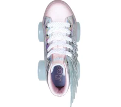 Lace Ups|Athletic Shoes & Sneakers<SKECHERS Twinkle Toes: Shuffle 4 Wheeler - Unicorn Soaring SILVER / PINK