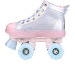 Lace Ups|Athletic Shoes & Sneakers<SKECHERS Twinkle Toes: Shuffle 4 Wheeler - Unicorn Soaring SILVER / PINK