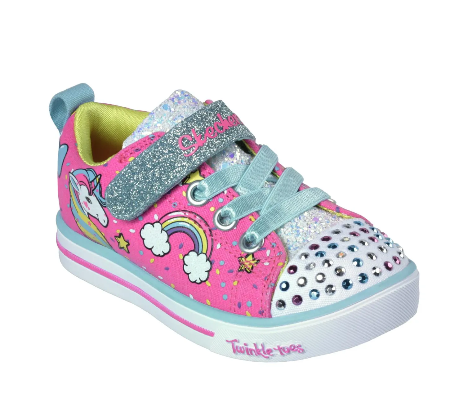 Light-Up|Athletic Shoes & Sneakers<SKECHERS Twinkle Toes: Sparkle Lite - Unicorn Craze NEON PINK / MULTI