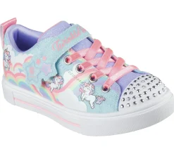 Light-Up|Athletic Shoes & Sneakers<SKECHERS Twinkle Toes: Twinkle Sparks - Jumpin' Clouds TURQUOISE / MULTI
