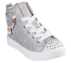 Light-Up|Lace Ups<SKECHERS Twinkle Toes: Twinkle Sparks - Charm Bestie SILVER