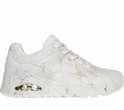 Lace Up|Athletic Sneakers<SKECHERS Uno - Marble Marvel OFF WHITE
