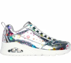 Lace Up|Casual Sneakers<SKECHERS Uno - Metallic Lava SILVER / MULTI