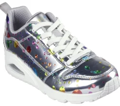 Lace Up|Casual Sneakers<SKECHERS Uno - Metallic Lava SILVER / MULTI