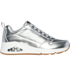 Lace Up|Athletic Sneakers<SKECHERS Uno - Metallixs SILVER