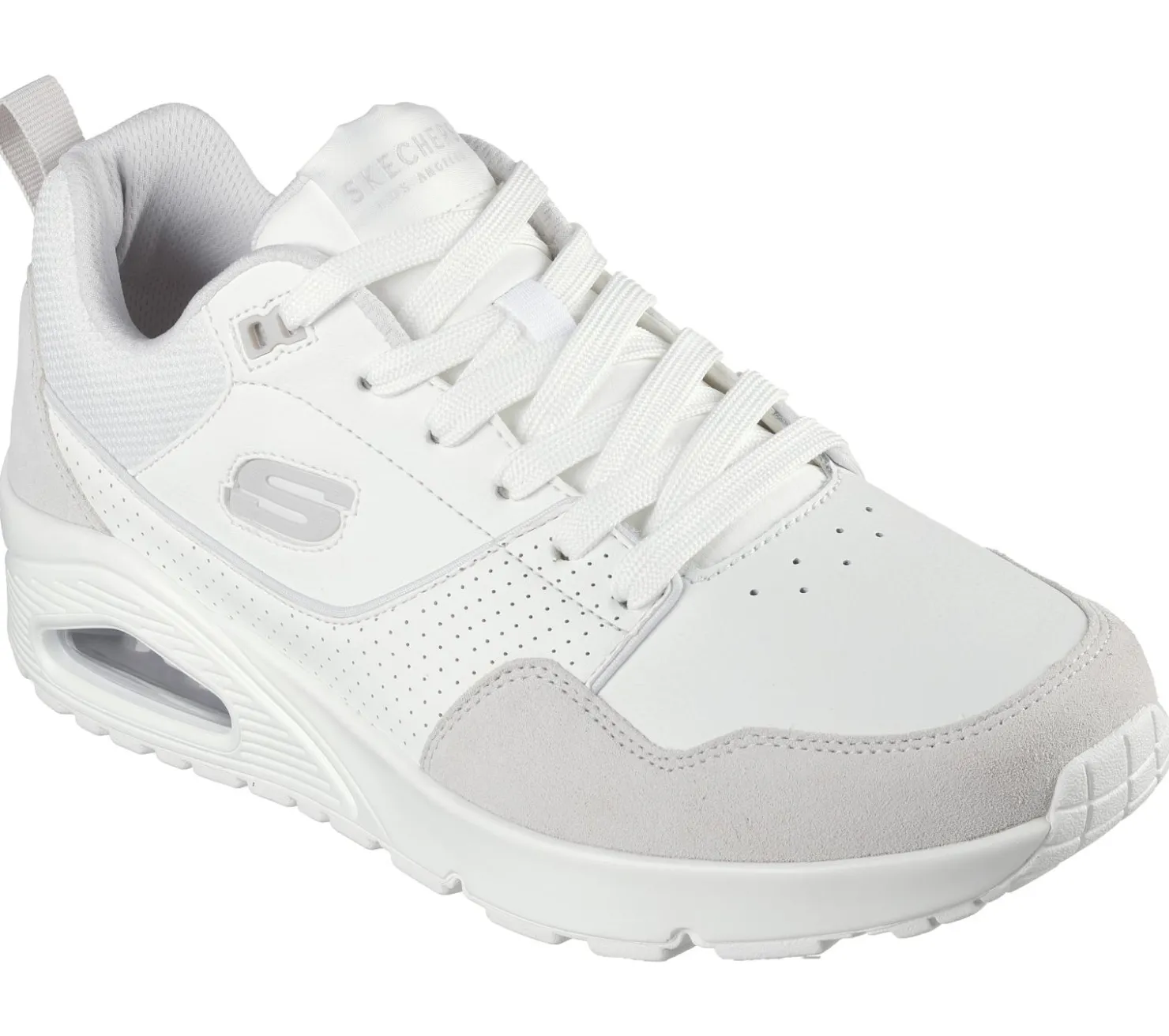 Athletic Sneakers|Lace Up<SKECHERS Uno - Retro One WHITE