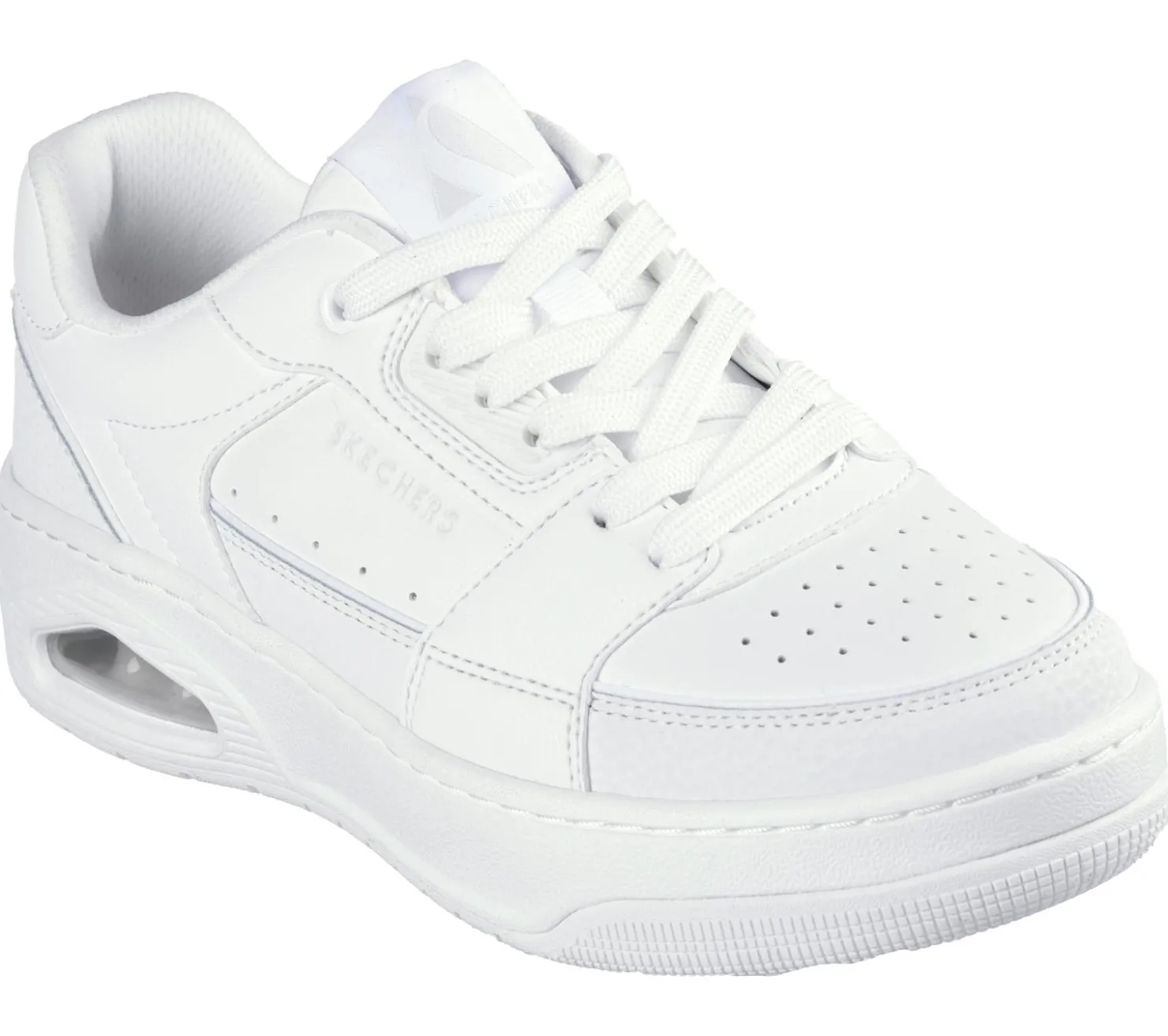 Lace Up|Athletic Sneakers<SKECHERS Uno Court - Courted Style WHITE
