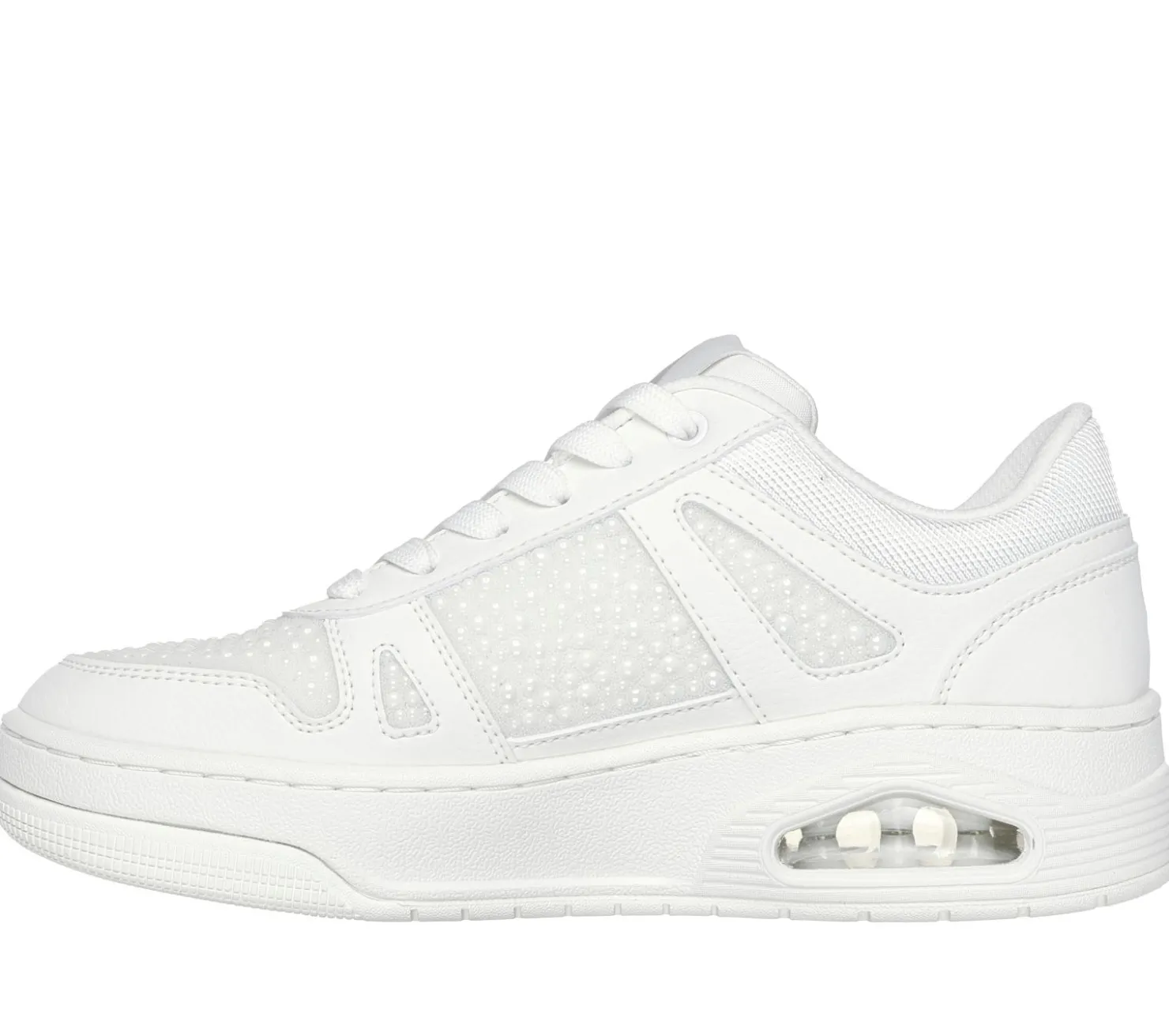Lace Up|Casual Sneakers<SKECHERS Uno Court - Opulent Pearls WHITE