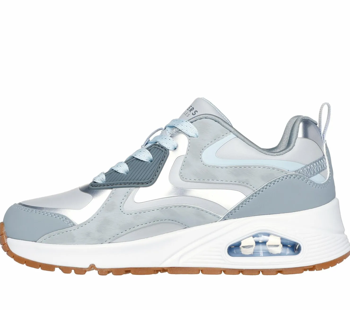 Lace Ups|Athletic Shoes & Sneakers<SKECHERS Uno Gen1 - Color Surge GRAY / LIGHT BLUE