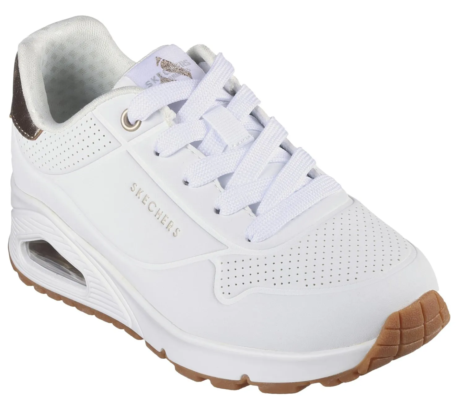 Lace Ups|Athletic Shoes & Sneakers<SKECHERS Uno Gen1 - Shimmer Away WHITE