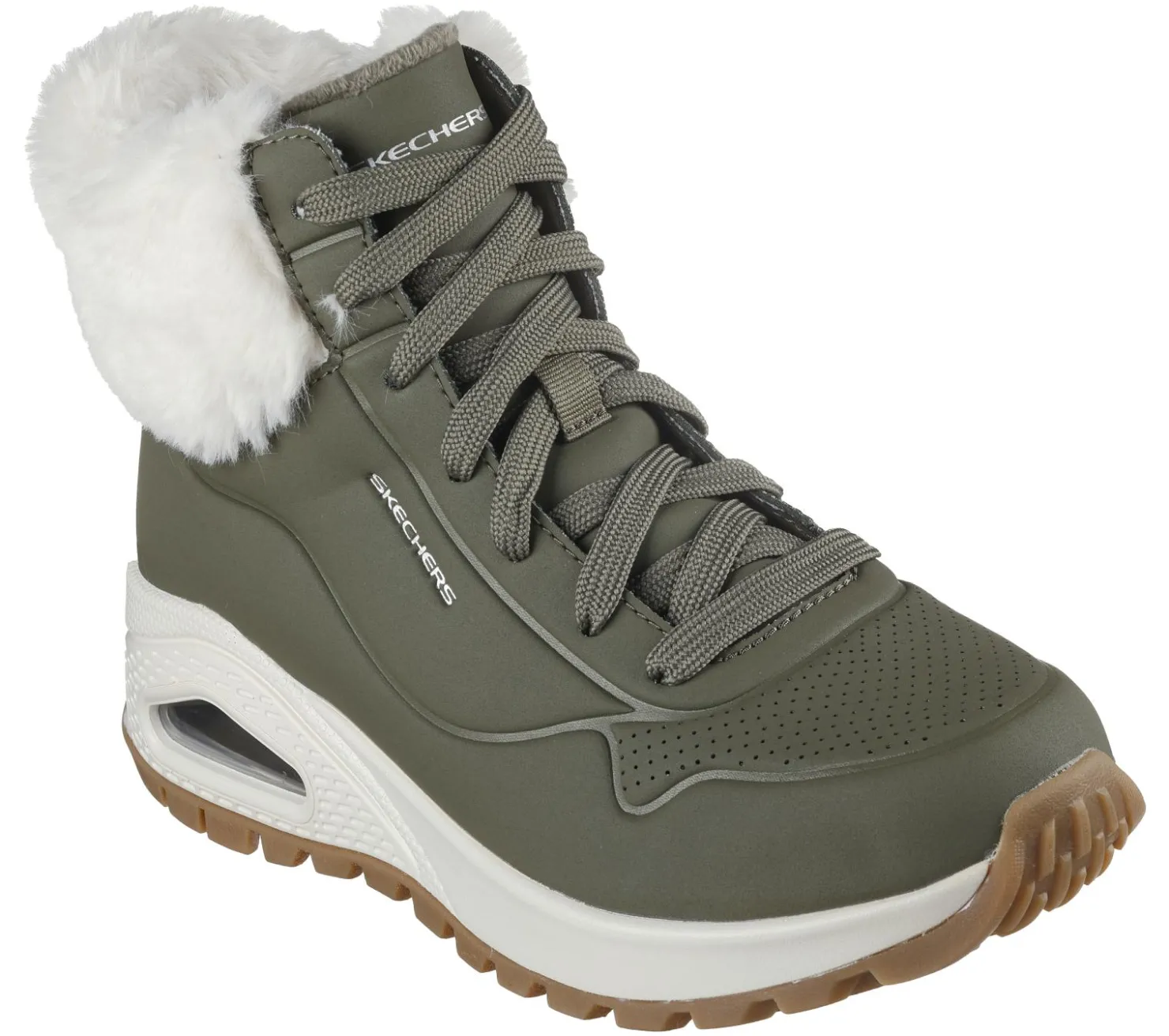 Wedges|Lace Up<SKECHERS Uno Rugged - Fall Air OLIVE