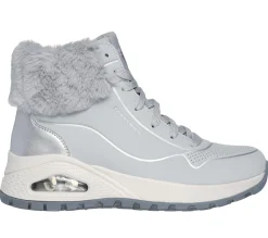 Lace Up|Boots<SKECHERS Uno Rugged - Fall Shimmer GRAY / SILVER