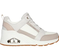 Wedges|Lace Up<SKECHERS Uno Wedge - Everything Nice OFF WHITE