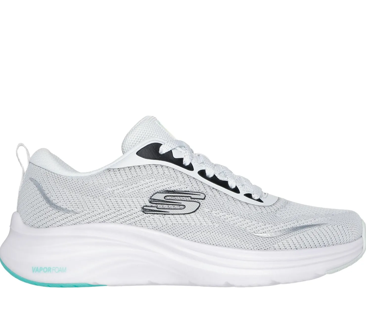 Lace Up|Athletic Sneakers<SKECHERS Vapor Foam - Smooth Ride WHITE / BLACK